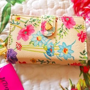 Nwt Betsey Johnson Floral Wallet